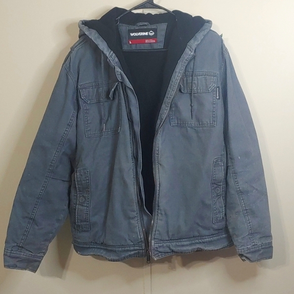 Wolverine Faded Black Insulated Jacket, Size Large - Picture 1 of 11